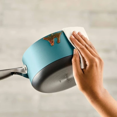 Anolon Achieve 2qt Nonstick Hard Anodized Sauce Pan With Lid Teal 8 Anolon Achieve 2qt Nonstick Hard Anodized Sauce Pan With Lid Teal - Image 6