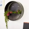 Farmlyn Creek Black Metal Circle Wall Hanging Planter For Home Indoor Decor, 12 Inch Dia. -Home Improvement Store GUEST d34f58f5 1ee1 4a71 9925 6398830f4e11