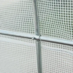 Outsunny 15' X 7' X 7' Walk-In Tunnel Greenhouse, Large Garden Hot House Kit With 6 Roll-up Windows & Roll Up Door, Steel Frame, White -Home Improvement Store GUEST d3c8710c 48eb 4fa7 ac95 57d6b7a63b5b