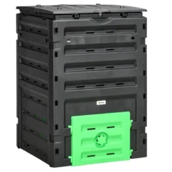 Outsunny 120 Gallon Compost Bin, Large Composter With 80 Vents And 2 Sliding Doors, Lightweight & Sturdy -Home Improvement Store GUEST d546bf3f 8c44 4bb7 be0e e3984989e3ac