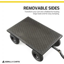 Gorilla Cart GOR1200-COM 9 Cubic Feet 1200 Pound Capacity Heavy Duty Durable Steel Utility Wagon Cart W/ 2 In 1 Towing Handle & Removable Sides, Black 8 Gorilla Cart GOR1200-COM 9 Cubic Feet 1200 Pound Capacity Heavy Duty Durable Steel Utility Wagon Cart W/ 2 In 1 Towing Handle & Removable Sides, Black -Home Improvement Store GUEST d6afd00a 1cb7 4649 bdad 50d740ab6ab0