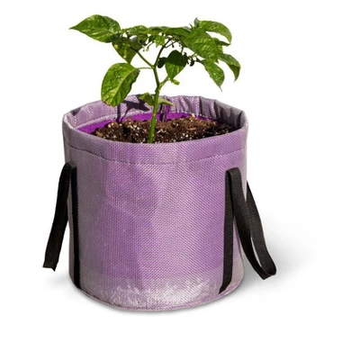 Gardener's Supply Company Reinforced Colorful Grow Bag, 12" X 11" - Purple 4 Gardener's Supply Company Reinforced Colorful Grow Bag, 12" X 11" - Purple - Image 2