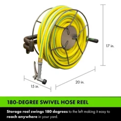 Yard Butler Swivel Hose Reel - Wall Mounted - Heavy Duty Metal Garden Hose Holder With 180 Degree Swivel - ISRWM-180 12 Yard Butler Swivel Hose Reel - Wall Mounted - Heavy Duty Metal Garden Hose Holder With 180 Degree Swivel - ISRWM-180 -Home Improvement Store GUEST d82e01d0 4b4d 43b8 bede d48695664891