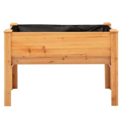 Outsunny 48'' Fir Wood Raised Garden Bed With Tool Hooks, Elevated Planter Box Stand With Unique Funnel Design For Backyard, Patio To Grow Vegetables -Home Improvement Store GUEST d89c3fce ca49 4feb b405 82b368c08dfe