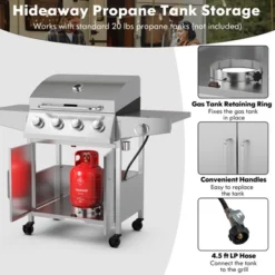 Costway 5-Burner Propane Gas BBQ Grill WithSide Burner,Thermometer,Prep Table 50000 BTU -Home Improvement Store GUEST daf66e41 e579 474b a9de 9e4ab7684b10