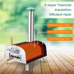 Costway 12" Multi-Fuel Pizza Oven Propane & Wood Fired Pizza Maker Portable -Home Improvement Store GUEST dd842f16 7db7 4bfe 96e9 bdb783552008