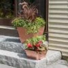 ACHLA Designs 12.5" Wide Indoor/Outdoor Square Galvanized Steel Flower Box Copper Plated
