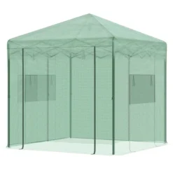 OutsunnyPortable Pop-up Walk-in Greenhouse With Roll-up Door -Home Improvement Store GUEST de35caa5 7e8e 448f 975f 6f81ac105d0a