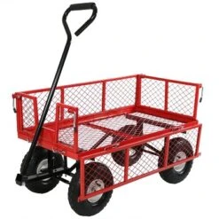 Sunnydaze Decor Sunnydaze Outdoor Lawn And Garden Heavy-Duty Durable Steel Mesh Utility Wagon Cart With Removable Sides 21 Sunnydaze Decor Sunnydaze Outdoor Lawn And Garden Heavy-Duty Durable Steel Mesh Utility Wagon Cart With Removable Sides -Home Improvement Store GUEST e2dc8950 5593 4b1e 9aac 1b79932de0aa