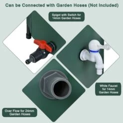 Costway 100 Gallon Portable Rain Barrel Water Collector Collapsible Tank W/Spigot Filter -Home Improvement Store GUEST e336450c 67e2 4a13 8df8 b1002988062a