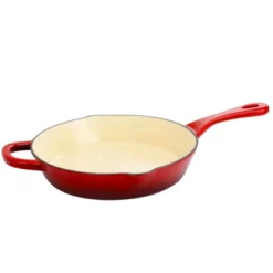 Crock-Pot Crock Pot Artisan Enameled 10in Round Cast Iron Skillet In Scarlet Red -Home Improvement Store GUEST e3695e64 a6bc 4d2c a585 b8bb1a2506f0