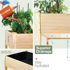 Raised Garden Bed - Elevated Wood Planter Box With Bed Liner - Planter Box With Legs For Flowers, Herbs - 200lb Capacity - 48x26.5x30 Maple99 -Home Improvement Store GUEST e4ddb449 e002 4ae8 a02c 72eadb0a1503