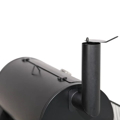 Captiva Designs E02GR006 Offset Charcoal Smoker - Black 5 Captiva Designs E02GR006 Offset Charcoal Smoker - Black - Image 3