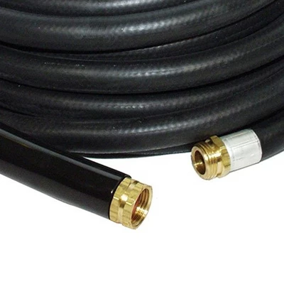 Apache 98108804 50 Foot Industrial Rubber Garden Water Hose With Heavy Duty MGHT X FGHT Brass Fittings And 1 Bend Restrictor (2 Pack) 4 Apache 98108804 50 Foot Industrial Rubber Garden Water Hose With Heavy Duty MGHT X FGHT Brass Fittings And 1 Bend Restrictor (2 Pack) - Image 2