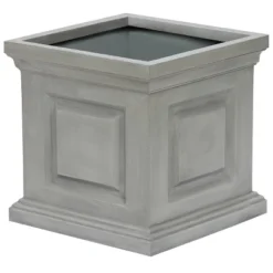 LuxenHome Gray MgO Square Box Flower Pot Planter -Home Improvement Store GUEST e9733c5e 176e 46a1 be7a edcc7d90fd6e