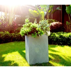 Rosemead Home & Garden, Inc. 8" Wide Kante Lightweight Tall Square Concrete Outdoor Planter Pot Slate Gray 8 Rosemead Home & Garden, Inc. 8" Wide Kante Lightweight Tall Square Concrete Outdoor Planter Pot Slate Gray -Home Improvement Store GUEST ed4c425a 4172 471f 8096 57edb71215d2