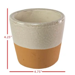 Gray Top Dipped Terracotta Planter - Foreside Home & Garden -Home Improvement Store GUEST f10d8803 97aa 4e90 8482 62fe8582e18e