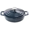 MegaChef 2 Quart Round Enameled Cast Iron Braiser Pan In Dark Blue -Home Improvement Store GUEST f3ba9c9d 9f67 4b09 ad66 15b125ab711e