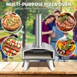 Costway Wood Pellet Pizza Oven Pizza Maker Portable Outdoor Pizza Stone W/ Foldable Leg -Home Improvement Store GUEST f50f0087 5af2 413b b984 fbb1fc2a7d24