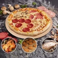 Royal Gourmet 2pc Pizza Set For BBQ Grill Oven With 13'' Round Pizza Cordierite Stone -Home Improvement Store GUEST f683dc49 51c2 4ca9 9507 1eedc9f93db9