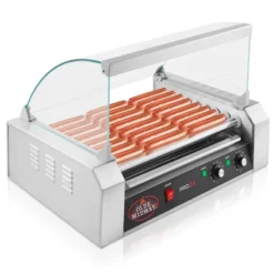 Olde Midway Electric Hot Dog Roller Grill Machine With Glass Cover, Commercial Grade -Home Improvement Store GUEST f6b0c080 22c1 48e2 9f29 0c5106103449