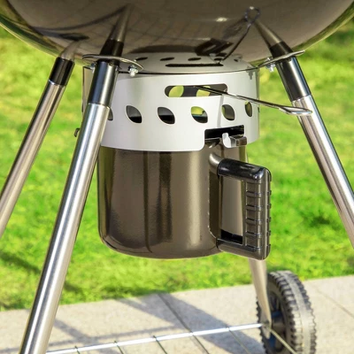 Captiva Designs E02GR013 22" Kettle Charcoal Grill With Pizza Ring And Pizza Stone - Black 5 Captiva Designs E02GR013 22" Kettle Charcoal Grill With Pizza Ring And Pizza Stone - Black - Image 3