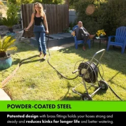 Yard Butler Hose Reel Cart With Wheels - Heavy Duty 200 Foot Metal Hose Reel - Suitable For Gardens, Lawns And Outdoor - IHT-2EZ -Home Improvement Store GUEST f9548f2f e8d4 47b9 9c23 1bf6248b9e3d