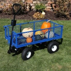 Sunnydaze Decor Sunnydaze Outdoor Lawn And Garden Heavy-Duty Durable Steel Mesh Utility Dump Wagon Cart With Removable Sides -Home Improvement Store GUEST fb94ac47 2132 4bae 9133 b34b9da64f53