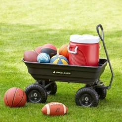 Gorilla Carts 600 Pound Capacity Heavy Duty Poly Garden Landscape Outdoor Yard Hauling Utility Wagon Dump Cart With 10 Inch Pneumatic Tires, Black -Home Improvement Store GUEST fddb7740 6b06 47d2 bd05 c09fc72fdd17