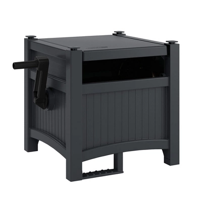 Suncast Hideaway 100-Foot Garden Hose Reel For 5/8" Hoses W/Stay-Up Lid & Crank Handle For Hassle-free Outdoor Storage, Cyberspace (3 Pack) 4 Suncast Hideaway 100-Foot Garden Hose Reel For 5/8" Hoses W/Stay-Up Lid & Crank Handle For Hassle-free Outdoor Storage, Cyberspace (3 Pack) - Image 2