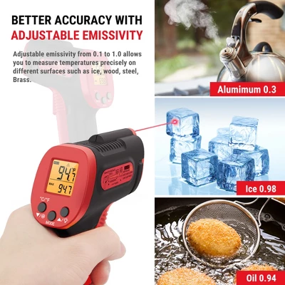 ThermoPro TP30W Digital Infrared Thermometer Gun Non Contact Laser Temperature Gun For Pizza Oven, Grill Swimming Pool, Construction And More 4 ThermoPro TP30W Digital Infrared Thermometer Gun Non Contact Laser Temperature Gun For Pizza Oven, Grill Swimming Pool, Construction And More - Image 2